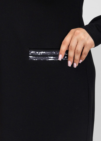 Черное кэжуал платье силуэтная A'll Posa однотонное