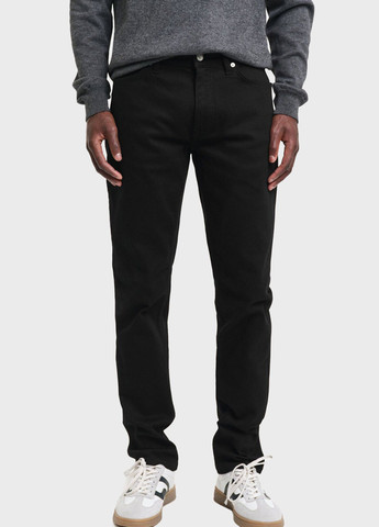 Черные демисезонные слим джинсы Gant