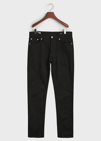 Черные демисезонные слим джинсы Gant