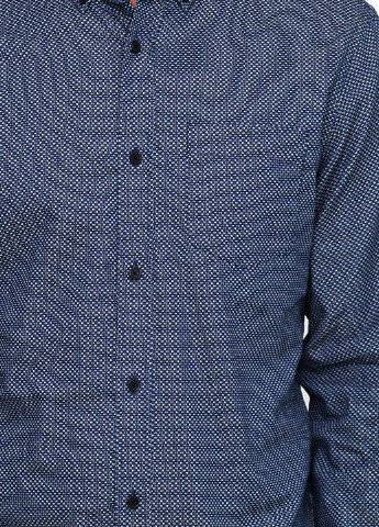 Темно-синяя кэжуал рубашка с геометрическим узором Banana Republic