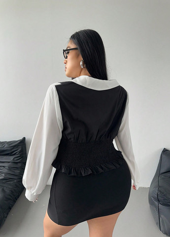 Чёрно-белую блуза SHEIN