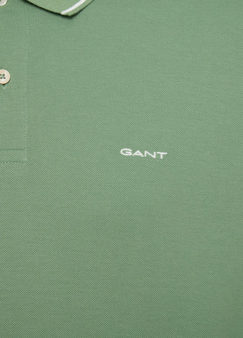 Светло-зеленая футболка-поло для мужчин Gant в полоску