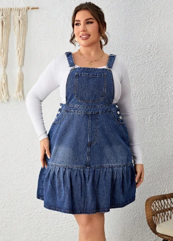 Красивый женский сарафан SHEIN однотонный