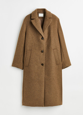 Темно-бежевое демисезонное Пальто однобортное H&M