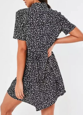 Чорна кежуал плаття, сукня Missguided в горошок