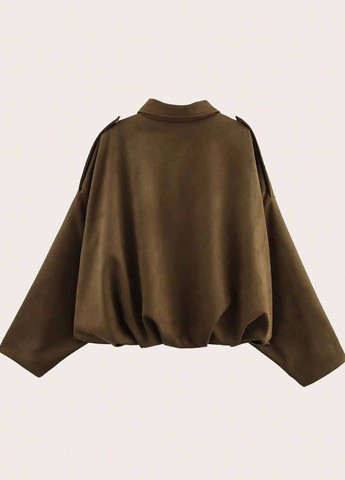 Коричневая демисезонная куртка SHEIN