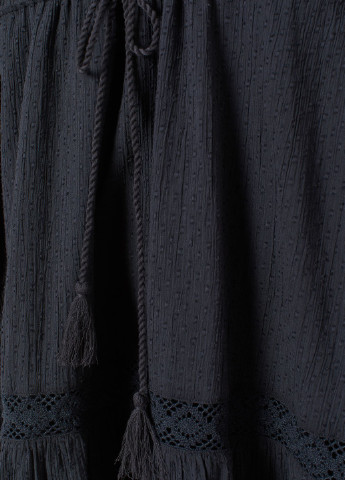 Темно-серое кэжуал платье с кружевом H&M однотонное