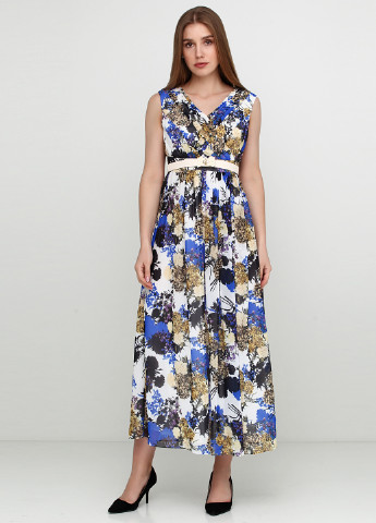 Синя кежуал сукня, сукня Vero Moda з квітковим принтом