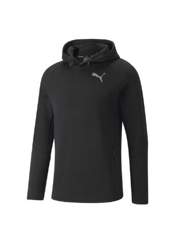 Чорна демісезонна толстовка evostripe men's hoodie Puma