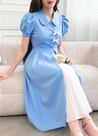 Блакитна сукня SHEIN (367436184)