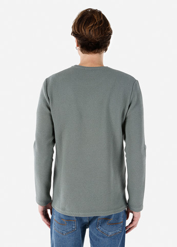 Лонглів Colin's однотонний сірий кежуали бавовна, трикотаж