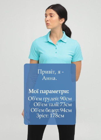 Бирюзовая женская футболка-поло Greg Norman однотонная