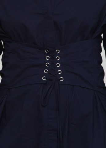 Темно-синее кэжуал платье рубашка Sweewe однотонное