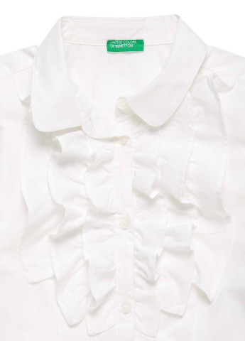 Белая кэжуал рубашка United Colors of Benetton