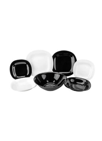 Столовий сервіз на 6 персон Carine black&white 19 предметів Luminarc (254453828)