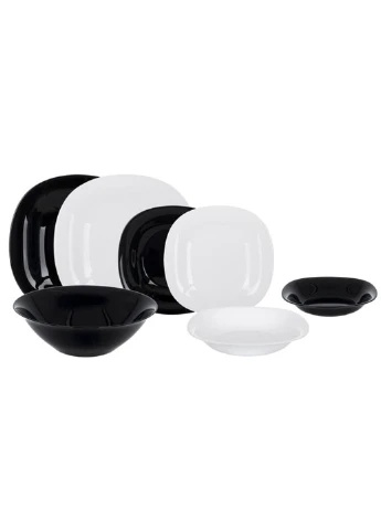 Столовий сервіз на 6 персон Carine black&white 19 предметів Luminarc (254453828)