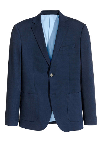 Піджак H&M з довгим рукавом синій кежуал