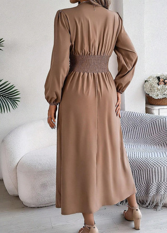 Бежева кежуал сукня кльош SHEIN однотонна