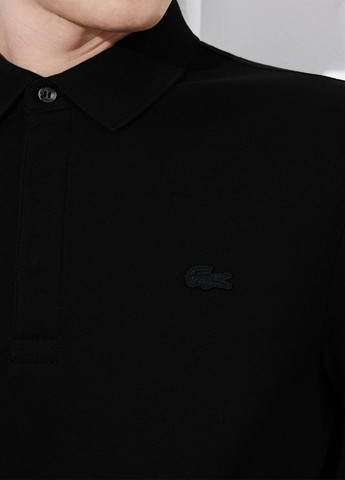 Черная футболка-поло для мужчин Lacoste с логотипом