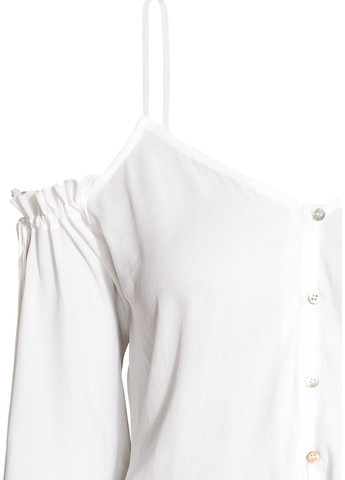 Біла блузка з баскою H&M