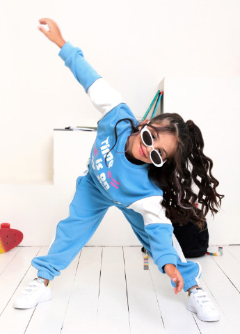 Голубой демисезонный детские спортивные костюмы ISSA PLUS