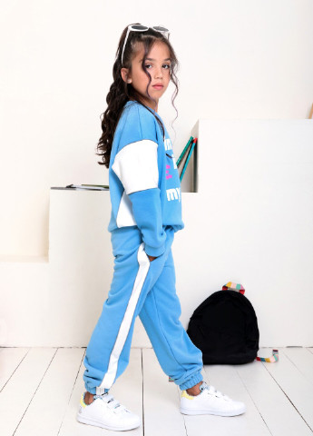 Голубой демисезонный детские спортивные костюмы ISSA PLUS