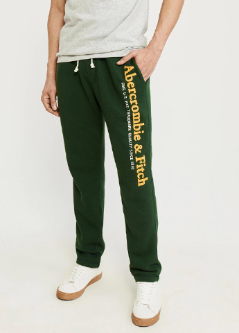 Зеленые спортивные демисезонные брюки Abercrombie & Fitch