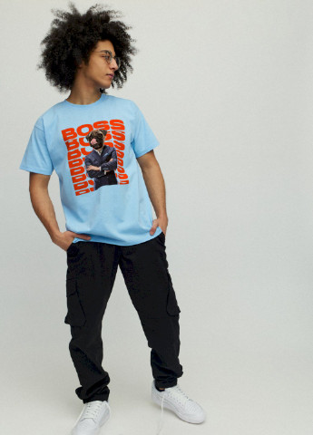 Блакитна футболка чоловіча YAPPI