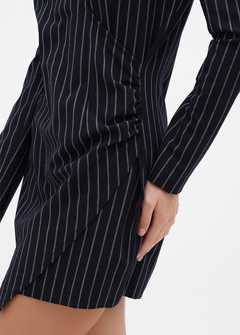 Синее кэжуал платье Sassofono в полоску