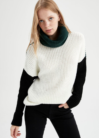 Белый зимний свитер DeFacto
