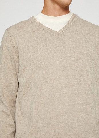 Серо-бежевый демисезонный пуловер пуловер KOTON