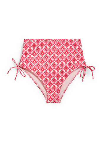 Розовые купальные трусики с абстрактным узором C&A