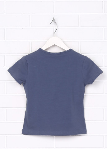 Темно-синяя летняя футболка с коротким рукавом Clu