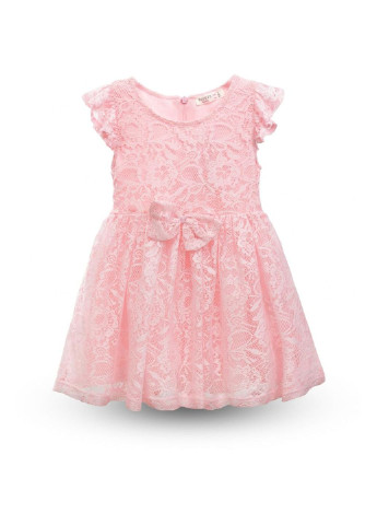 Розовое платье кружевное (15712-116g-pink) Breeze (251326857)