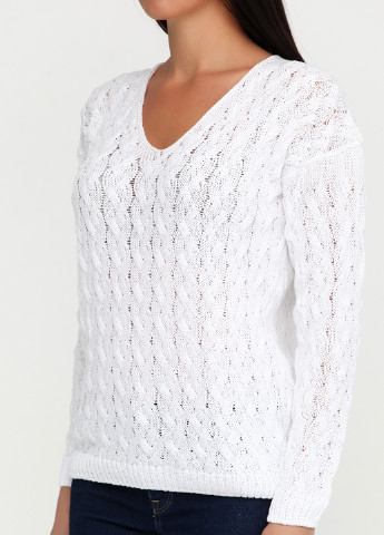Белый демисезонный пуловер пуловер Zaldiz