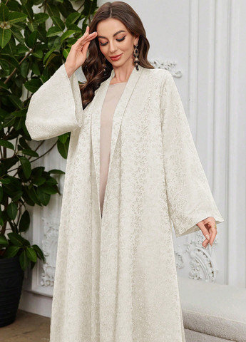 Кремовое вечернее, кэжуал платье SHEIN однотонное