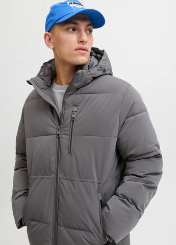 Сіра демісезонна куртка Jack & Jones