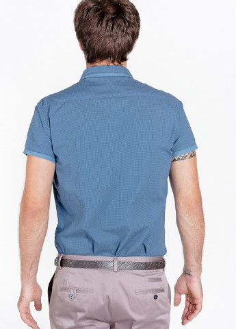 Голубой кэжуал рубашка однотонная Primo Emporio