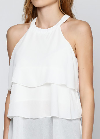 Белая летняя блуза без рукава Rinascimento