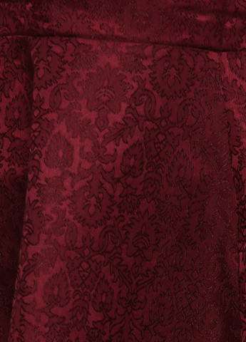 Бордовое коктейльное платье клеш Anna Field с орнаментом