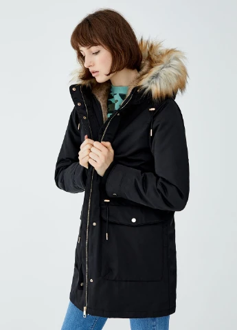 Парка зимова,чорний, Pull & Bear (255170732)