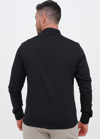 Черная кэжуал, классическая рубашка однотонная Trend Collection