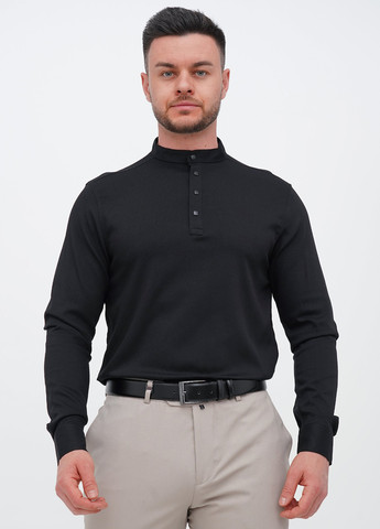 Черная кэжуал, классическая рубашка однотонная Trend Collection