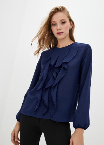 Темно-синяя демисезонная блуза Arefeva