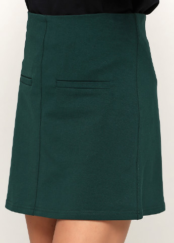 Зеленая кэжуал однотонная юбка Malta а-силуэта (трапеция)