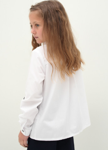 Белая кэжуал рубашка однотонная Deloras
