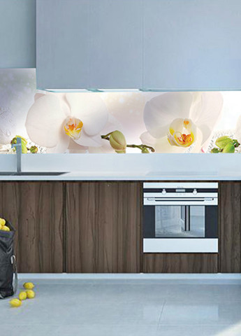 Кухонный фартук Белая орхидея, 65х250 см Zatarga (129208058)