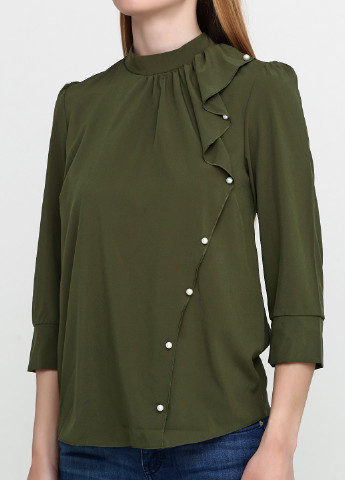 Оливковая (хаки) демисезонная блуза LARIC
