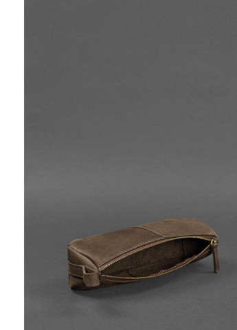 Кожаный пенал-несессер (футляр для очков) 4.0 Темно-коричневый Crazy Horse BlankNote комбінована