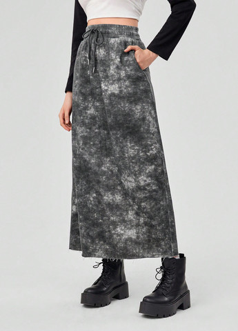 Разноцветная кэжуал тай-дай юбка SHEIN